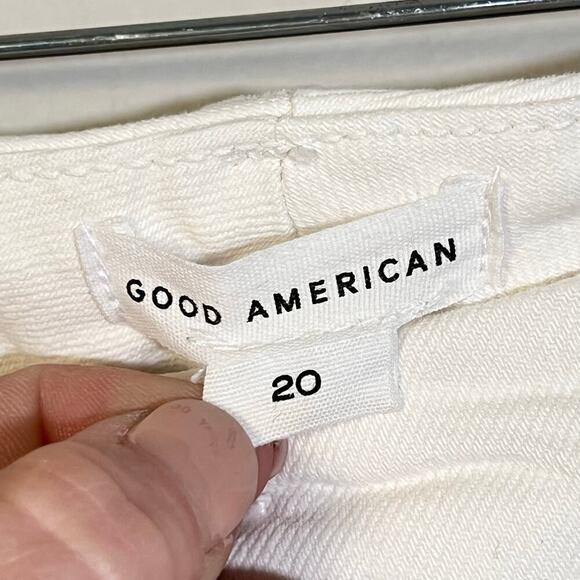 Good American Good Legs Light Compression Denim Jeans Size 20 Cloud White Plus - Picture 5 of 10